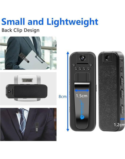 Mini Body Camera with HD Video, Audio &amp; Night Vision