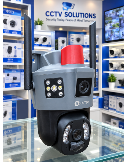 4K 8MP Triple-Lens 4G Solar PTZ CCTV Camera