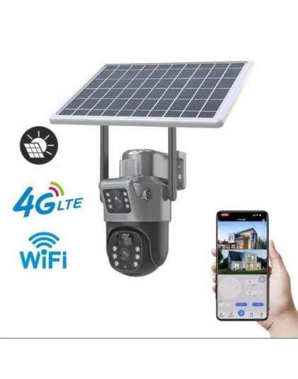 5MP+5MP Generic Dual-Lens 4G Solar-Powered PTZ Security Camera